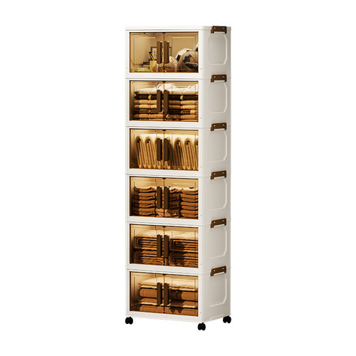 Folding flip cover storage cabinet shelf折叠翻盖收纳柜置物架 - 图3