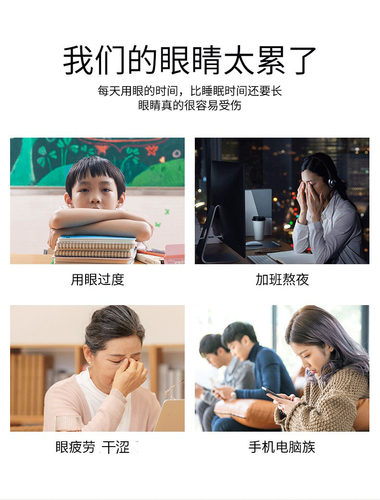 正品艾草蒸汽热敷充电眼罩贴缓解眼疲劳干涩护眼男女通用睡眠艾灸 - 图0