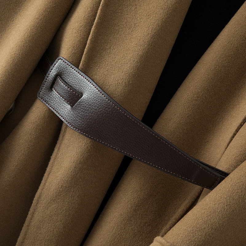 斗篷双面女短款小个子宽松羊绒大衣 佐兰妮毛呢外套