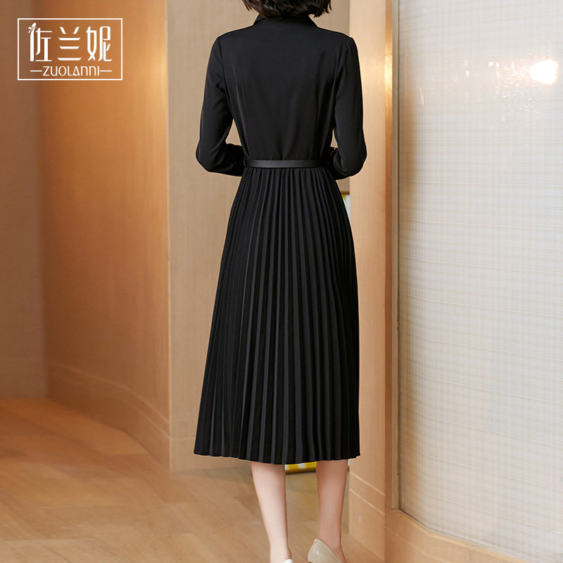 名媛气质长袖春秋收腰女神范连衣裙 佐兰妮连衣裙