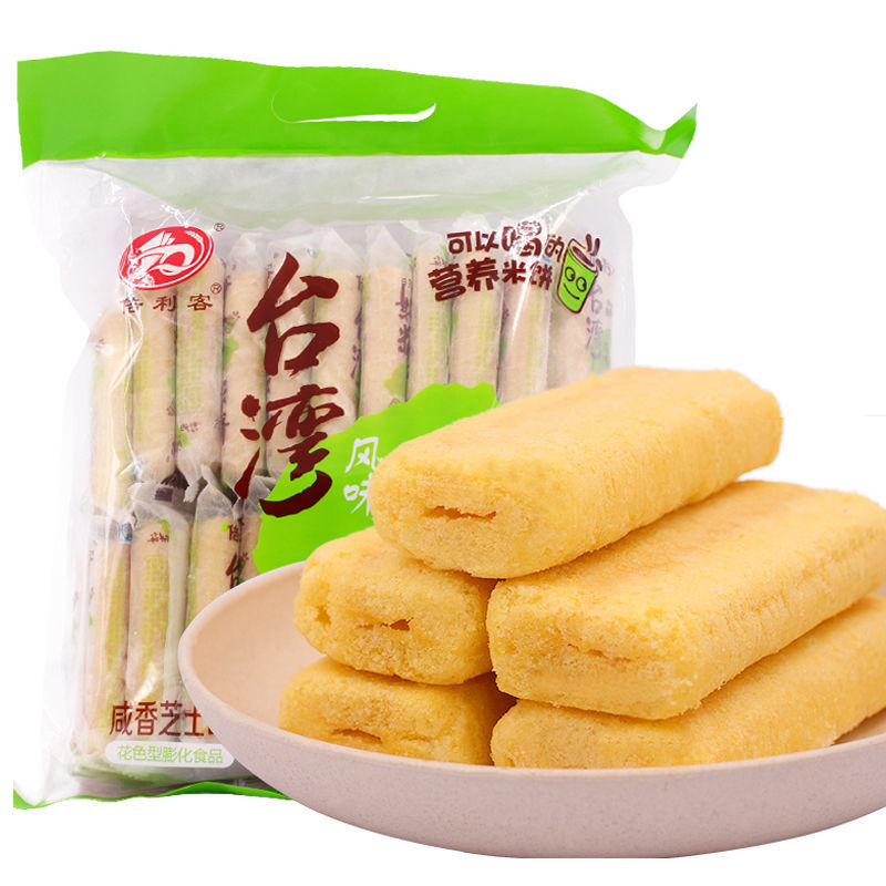 倍利客台湾风味米饼350gx3袋休闲膨化零食品儿童米饼干点心大礼包-图0