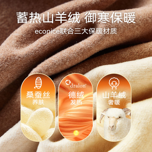 无痕保暖背心女加绒打底秋冬羊绒蚕丝贴身内穿加厚自发热德绒内衣 - 图1