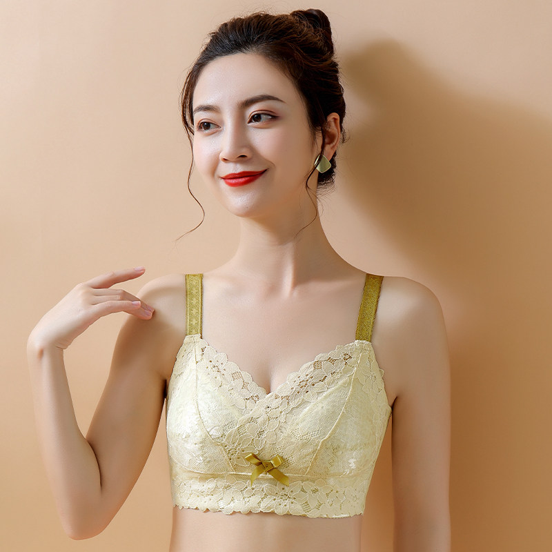 内衣女大胸显小胸薄款聚拢收副乳防下垂文胸性感蕾丝缩胸胸罩超薄,淘宝优惠券,粉丝福利购,淘宝优惠卷