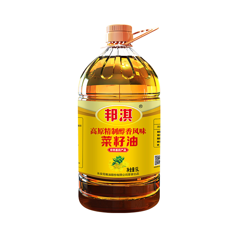 邦淇菜籽油精制醇香油菜籽油非转基因油食用油5l家用桶装陕西菜籽