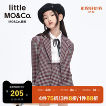 little moco child clothing spring autumn clothing girl gust suit jacket campus jacket college wind child foreign air