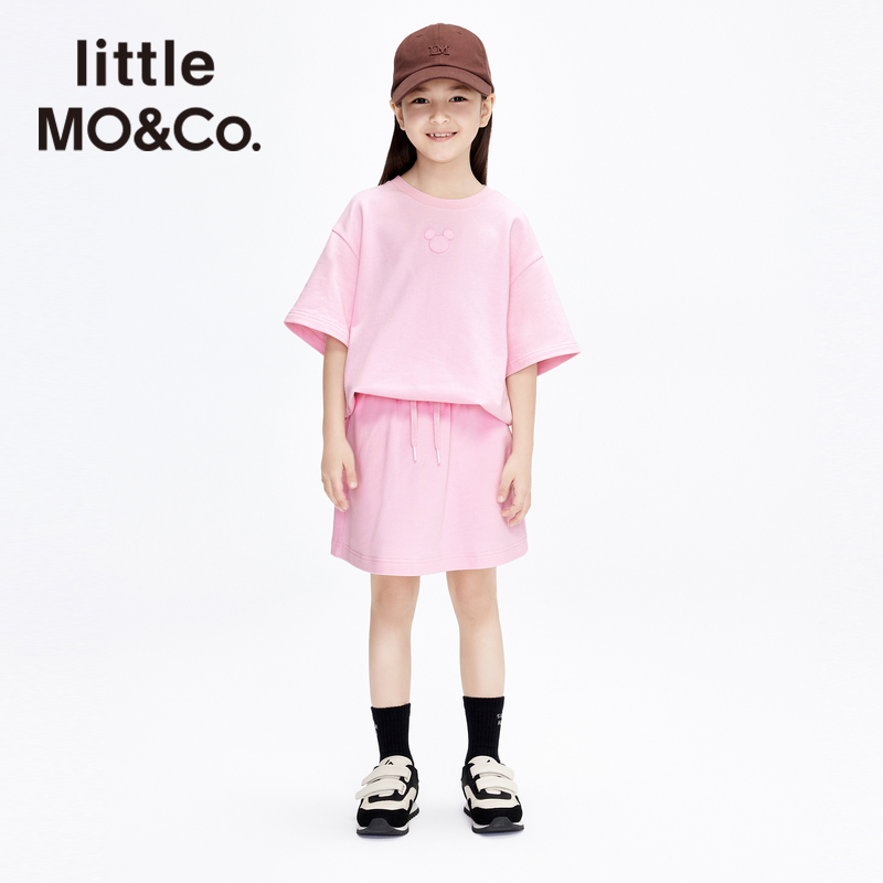 儿童套装两件套迪士尼米奇IP little moco童装女童短袖上衣短裙