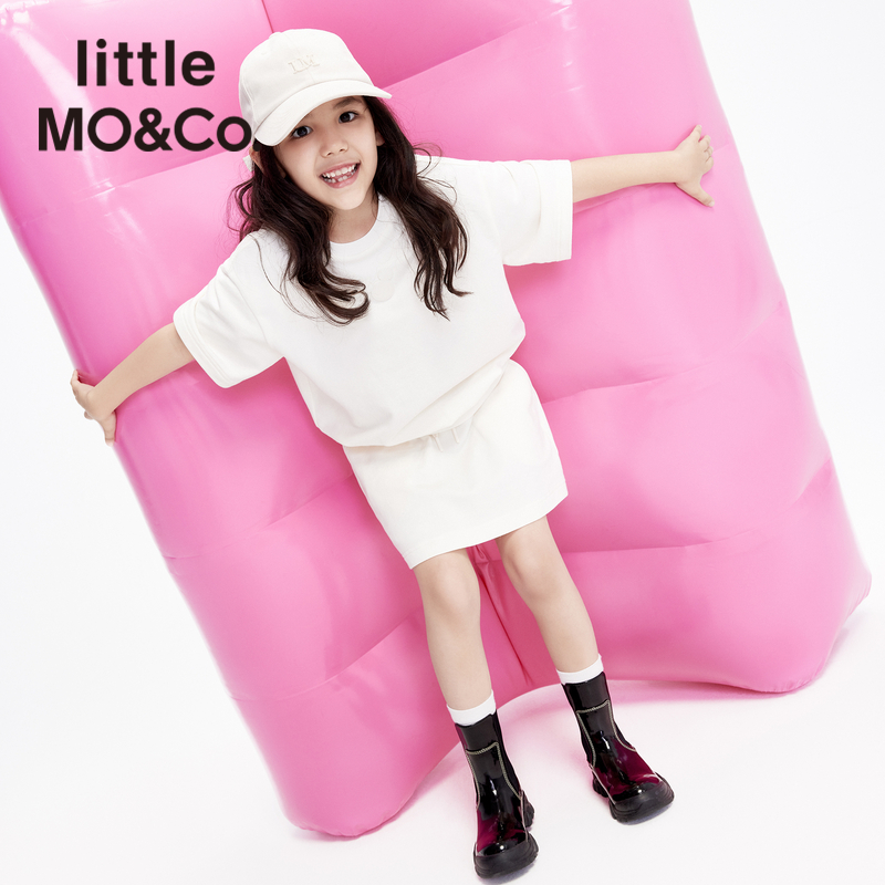 儿童套装两件套迪士尼米奇IP little moco童装女童短袖上衣短裙