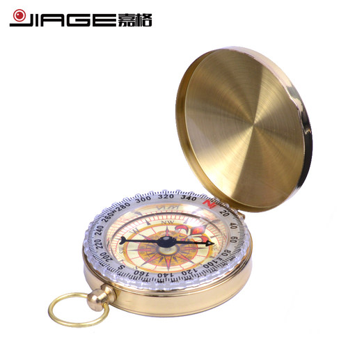 JIAGE嘉格户外指北针怀表式地址罗盘带挂扣指南针翻盖防水夜光 - 图3