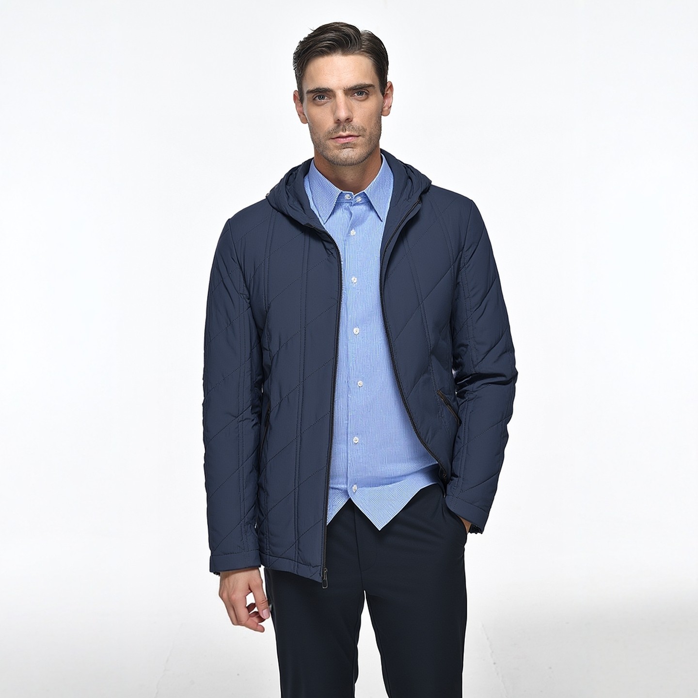 奥古利奥 连帽棉服男士春秋新品棉袄外套常规中年休闲棉衣大码,淘宝优惠券,粉丝福利购,淘宝优惠卷