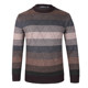 Aogu's new striped thick pullover round neck wool shirt