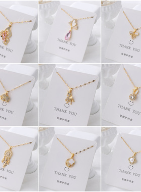 百搭轻奢钛钢项链女小众设计不掉色吊坠高级感新款穿搭简约锁骨