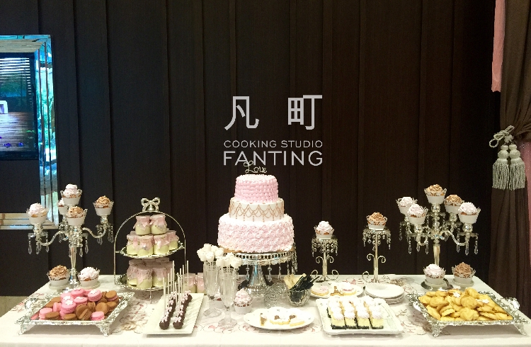 凡町-紫色系-婚礼翻糖甜品桌-蛋糕/宴会茶歇/派对套餐订制/上海