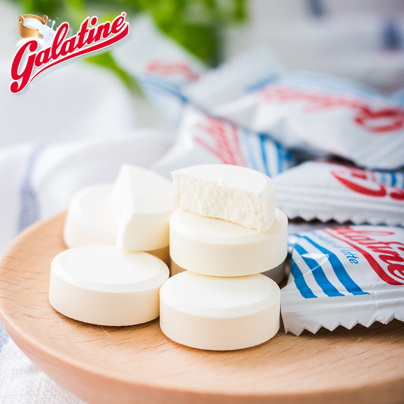 包 100g5 佳乐定意大利进口奶片干吃高钙原味牛奶片奶贝 galatine 包 100g5 佳乐定意大利进口奶片干吃高钙原味牛奶片奶贝 galatine