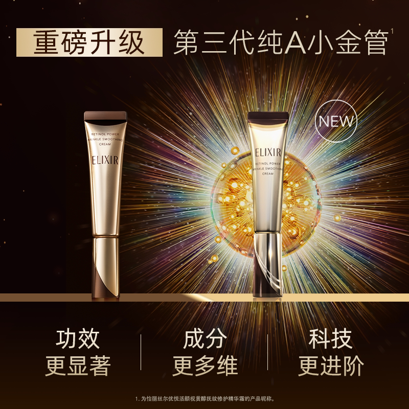 【限时福利】怡丽丝尔第二代纯A小金管眼霜抗皱淡纹保湿