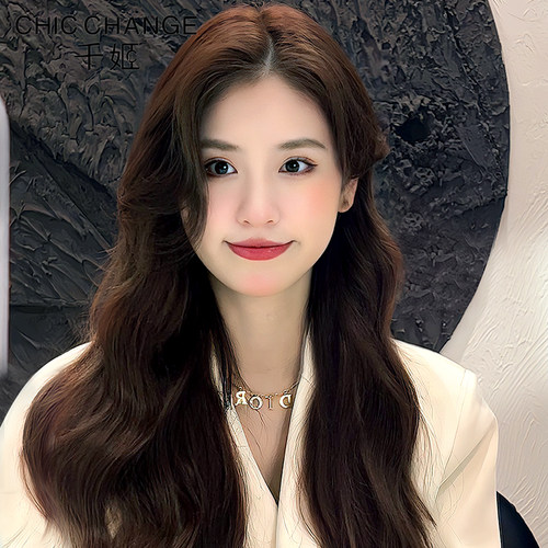 假发女长发全头套式大波浪长卷发蕾丝逼真假发套真发头套全真自然 - 图0