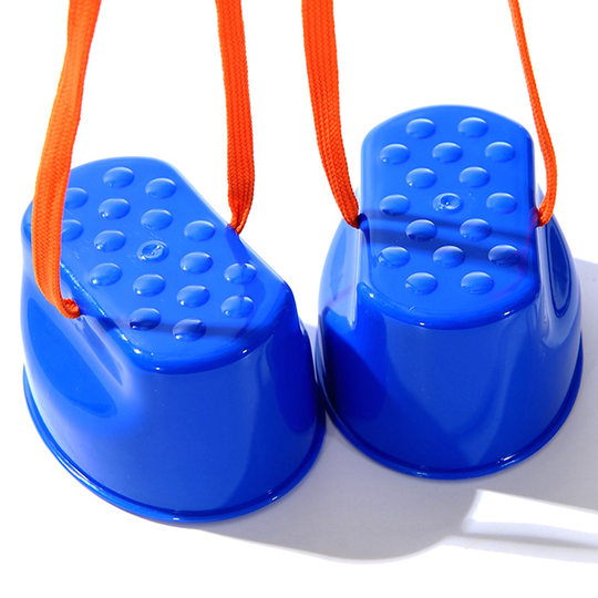 Children walking on stilts thickened plastic stilts outdoor sports balance sense training