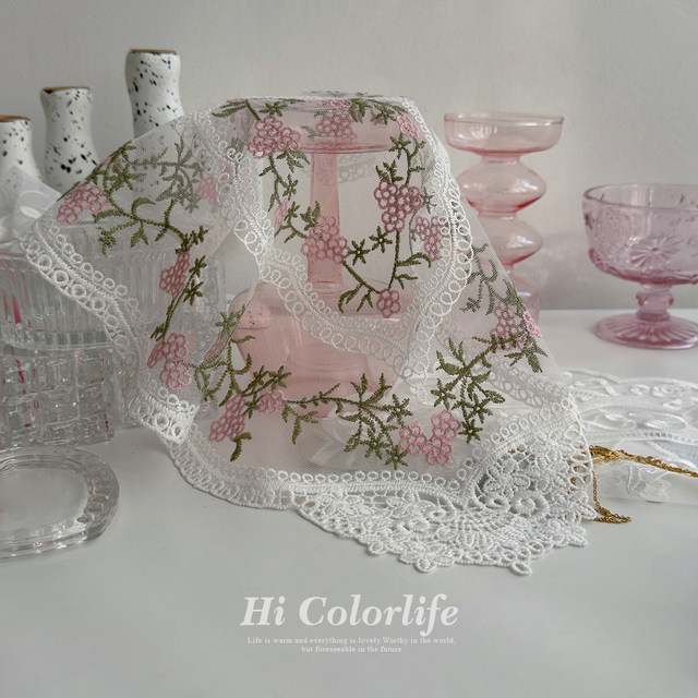 HiColorlife French lace placemat cover