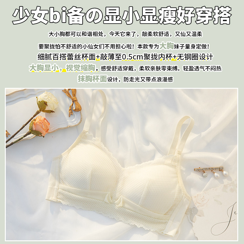 女无钢圈抹胸式学生少女轻薄款内衣 黛莎妃文胸