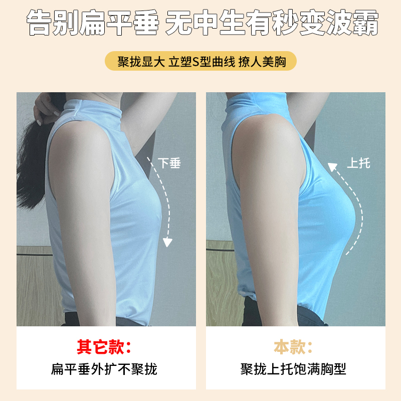 内衣女小胸聚拢加厚平胸专用调整型无钢圈上托女士蕾丝文胸罩套装