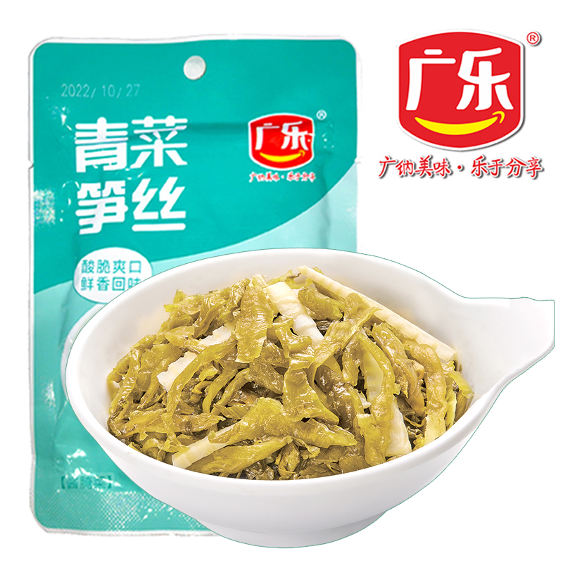 广乐青菜笋丝(原酸菜笋丝)80克下饭菜泡菜拌面配粥早餐开味爽口 - 图2