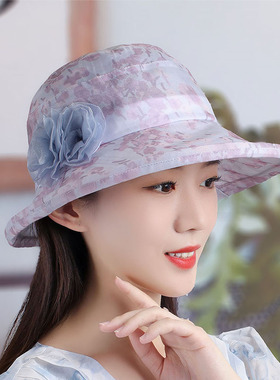 夏天防晒透气沙滩可折叠遮阳帽子