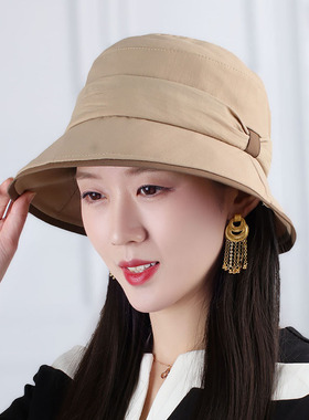 春上新防晒可折叠渔夫帽