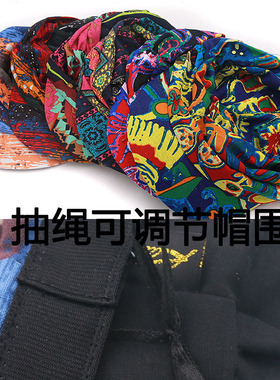 民族风情平顶碎花时装妈妈帽子