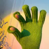 Перчатки, зимний универсальный длинный трикотажный удерживающий тепло комплект для школьников, в корейском стиле