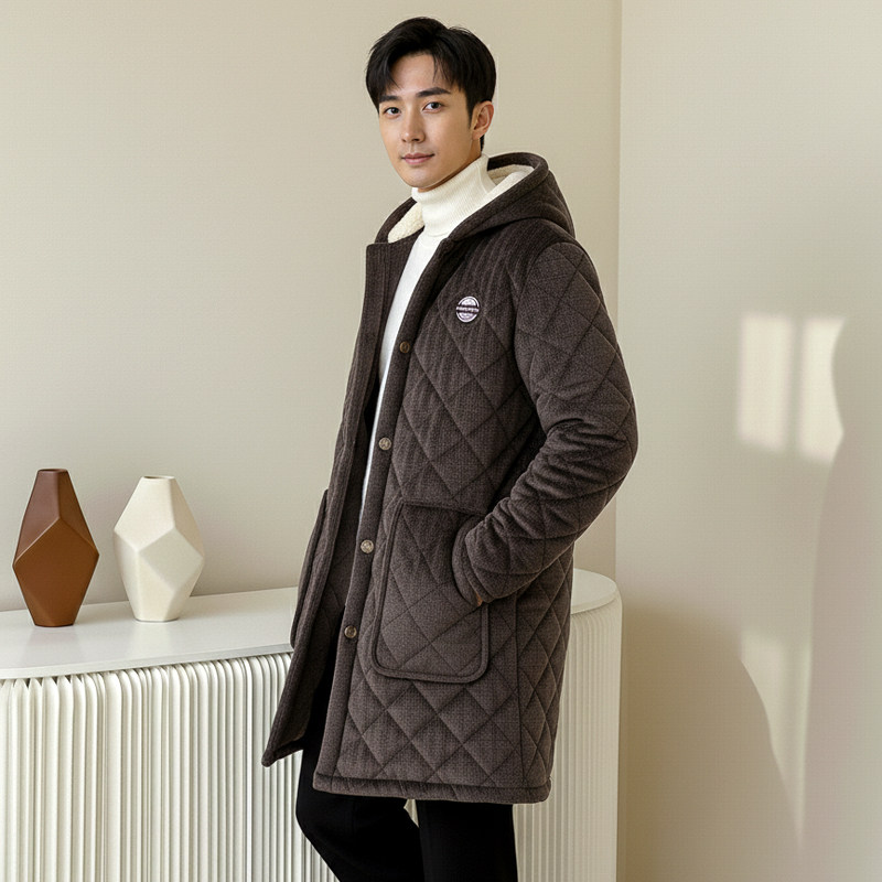 冬季大码爸爸工作棉衣棉服加绒中长款四川省服罩衣连帽巨厚C07,淘宝优惠券,粉丝福利购,淘宝优惠卷