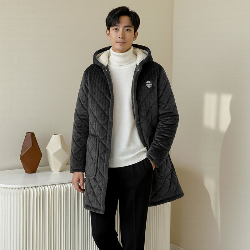 冬季大码爸爸工作棉衣棉服加绒中长款四川省服罩衣连帽巨厚C07,淘宝优惠券,粉丝福利购,淘宝优惠卷