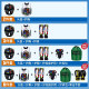 Children's fighting protective gear full set of Sanda leggings, Muay Thai crotch protection, boxing helmet, head protection, mask, children's training chest protection