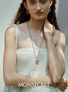 MONSECRET 2025 印痕彩色线编项链女复古手工编织链小众设计