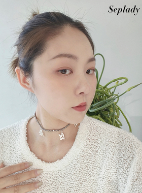 Urpflanze 25新品 小众编织绳choker纯银小挂件设计感手工项链