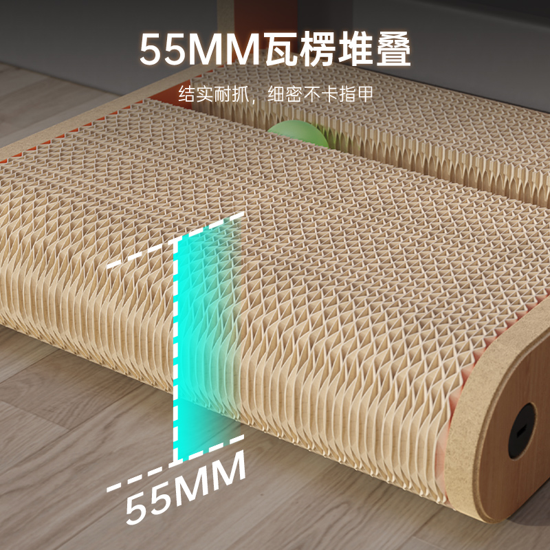 加厚立式L型猫抓板猫窝一体耐抓耐磨不掉屑大猫爪板瓦楞纸猫玩具 - 图1