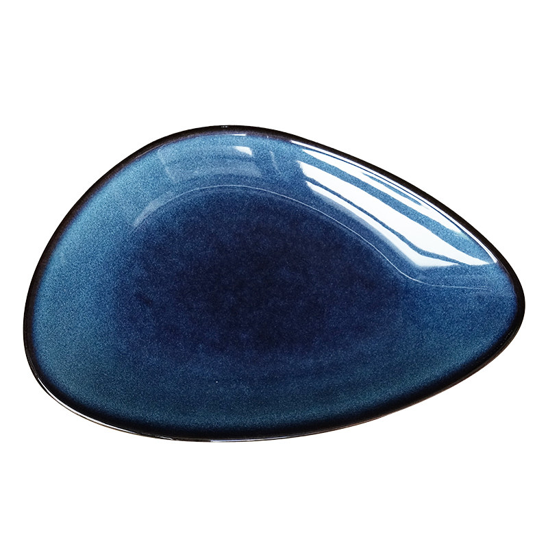 日式三角平盘创意窑变陶瓷餐盘沙拉盘牛排盘大号日料盘子家用菜盘,淘宝优惠券,粉丝福利购,淘宝优惠卷