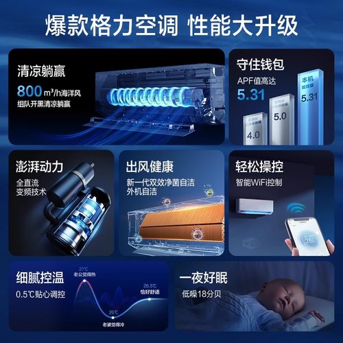 Gree/格力新一级能效大1匹正1.5匹变频冷暖卧室空调云佳pro挂机 - 图1