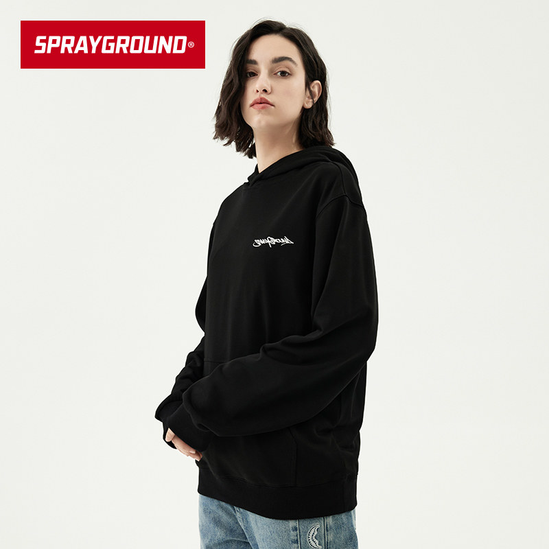 【特卖】SprayGround休闲宽松连帽衫女潮流字母卫衣男鲨鱼嘴W0813-图0