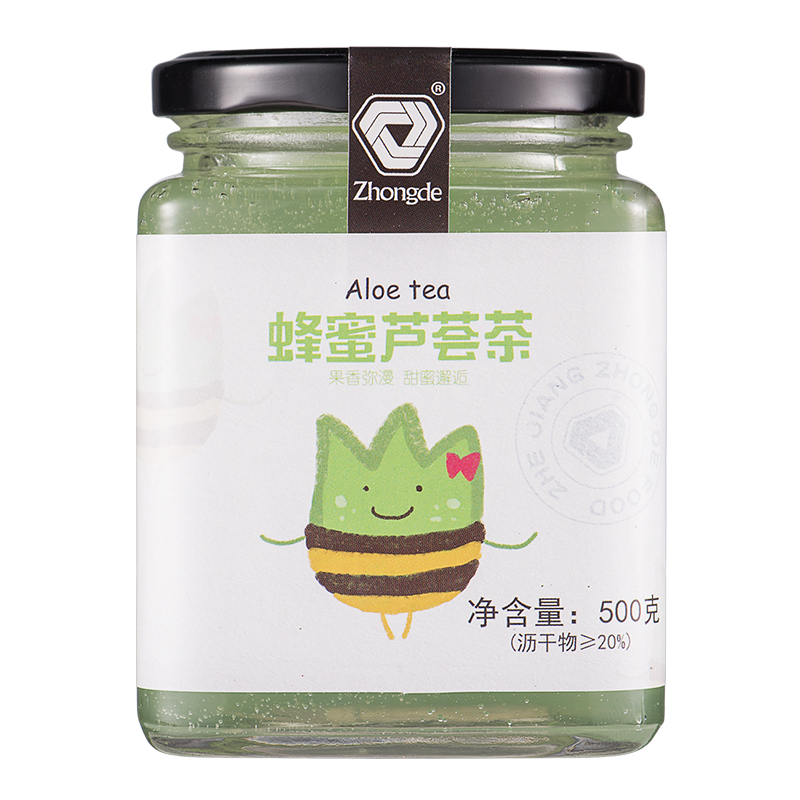众德食品旗舰店众德蜂蜜柚子茶芦荟茶1kg 冬季泡水喝的饮品冲泡冲饮自制水果茶2