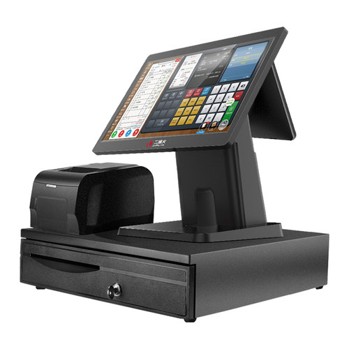 二维火双屏收银机超市收银机一体机百货超市便利店收款机收银系统 - 图0