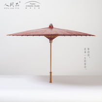 CHUN earthly paper umbrella House oil paper umbrella pure handmade traditional Yuhang oil paper umbrella West dock red (pure color)