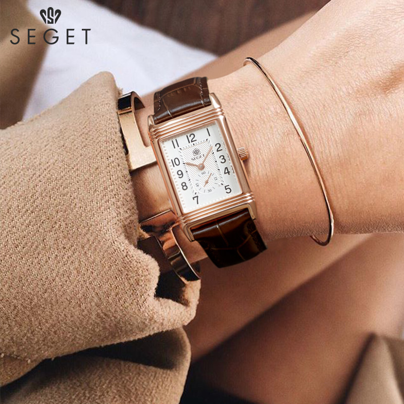 世爵方形女士名牌正品奢侈防水手表 世爵国产腕表