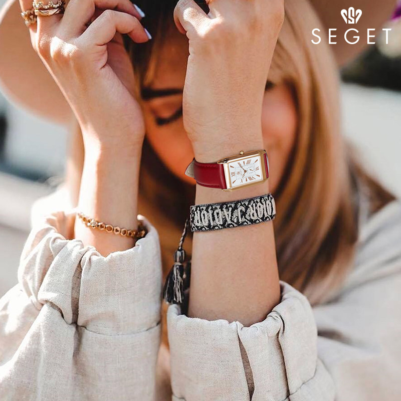 世爵瑞士女士真皮正品牌防水手表 世爵国产腕表