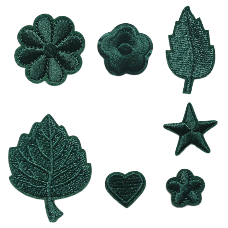 自粘墨绿色补丁贴衣服裤羽绒鞋帽装饰贴无痕修复破洞贴花刺绣布贴,淘宝优惠券,粉丝福利购,淘宝优惠卷