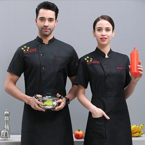 Шеф-повара Рабочая одежда мужская летняя отель с короткими рукавами