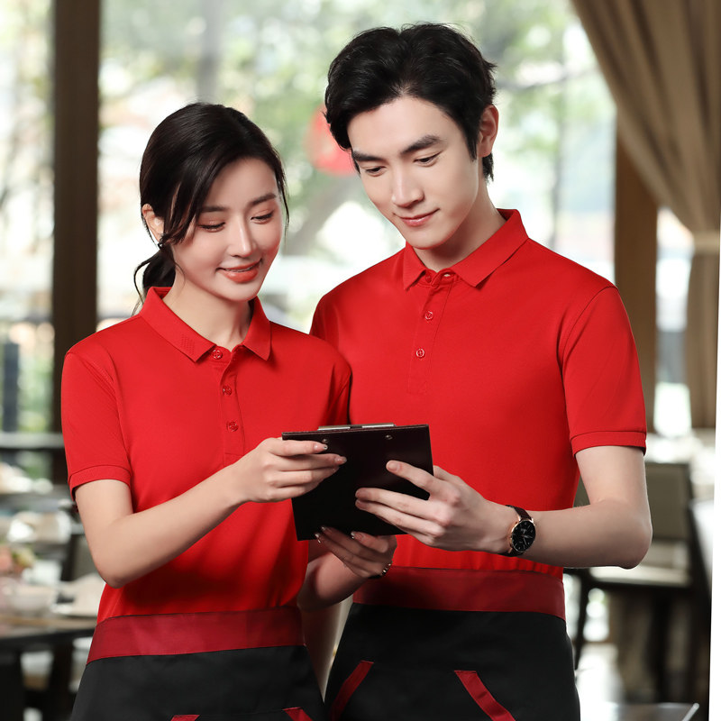 酒店餐饮火锅店夏季短袖烧烤t恤 奥娅图T恤