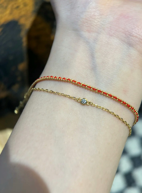 双层红绳泡泡手链|省去搭配的烦恼!轻奢精致百搭显白高级感配饰