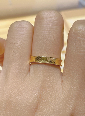 洗澡不用摘金店同款仿真金戒指