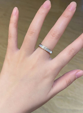 凸显气质款粗款贝母戒指ins