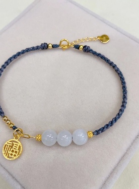 轻奢复古风福牌淡雅显白吸睛编绳