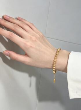 经典新款小金珠手链轻奢百搭圆珠手饰高级感通勤不掉色简约送女友
